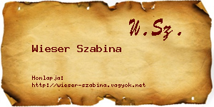 Wieser Szabina névjegykártya