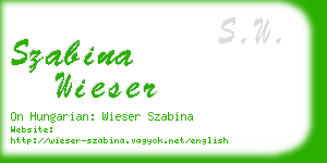 szabina wieser business card